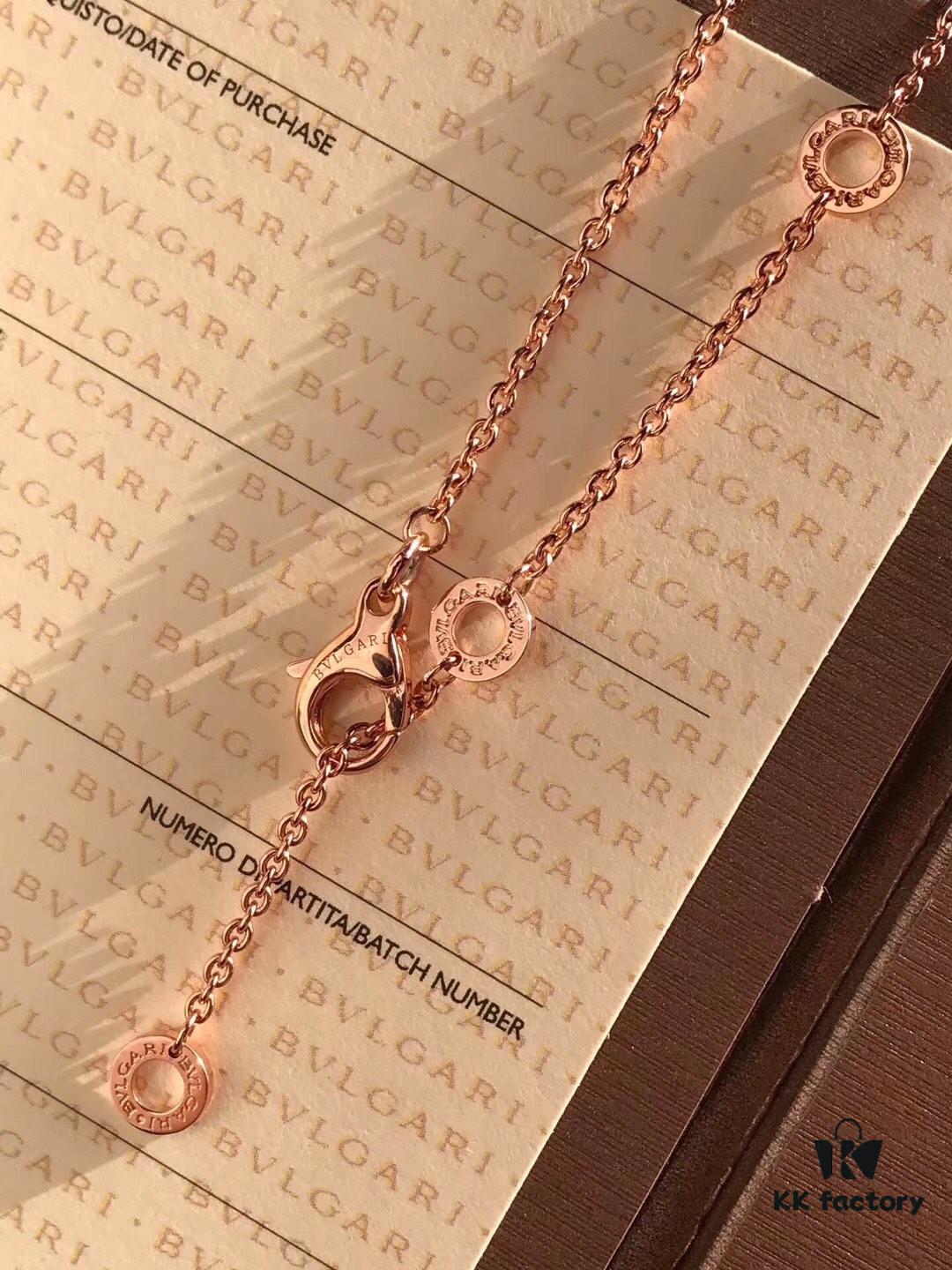 692fc45199f2d84055c887e6 Bulgari B.Zero1 Series Black Ceramic Necklace in 925 Silver with 18K Rose Gold Plating