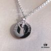 692fc45999f2d84055c887f2 Bvlgari Charity Edition, New Red Man Design, Black Onyx and Spinel Pendant with 'Save the Children' Engraving, 925 Sterling Silver Gold Plated Necklace