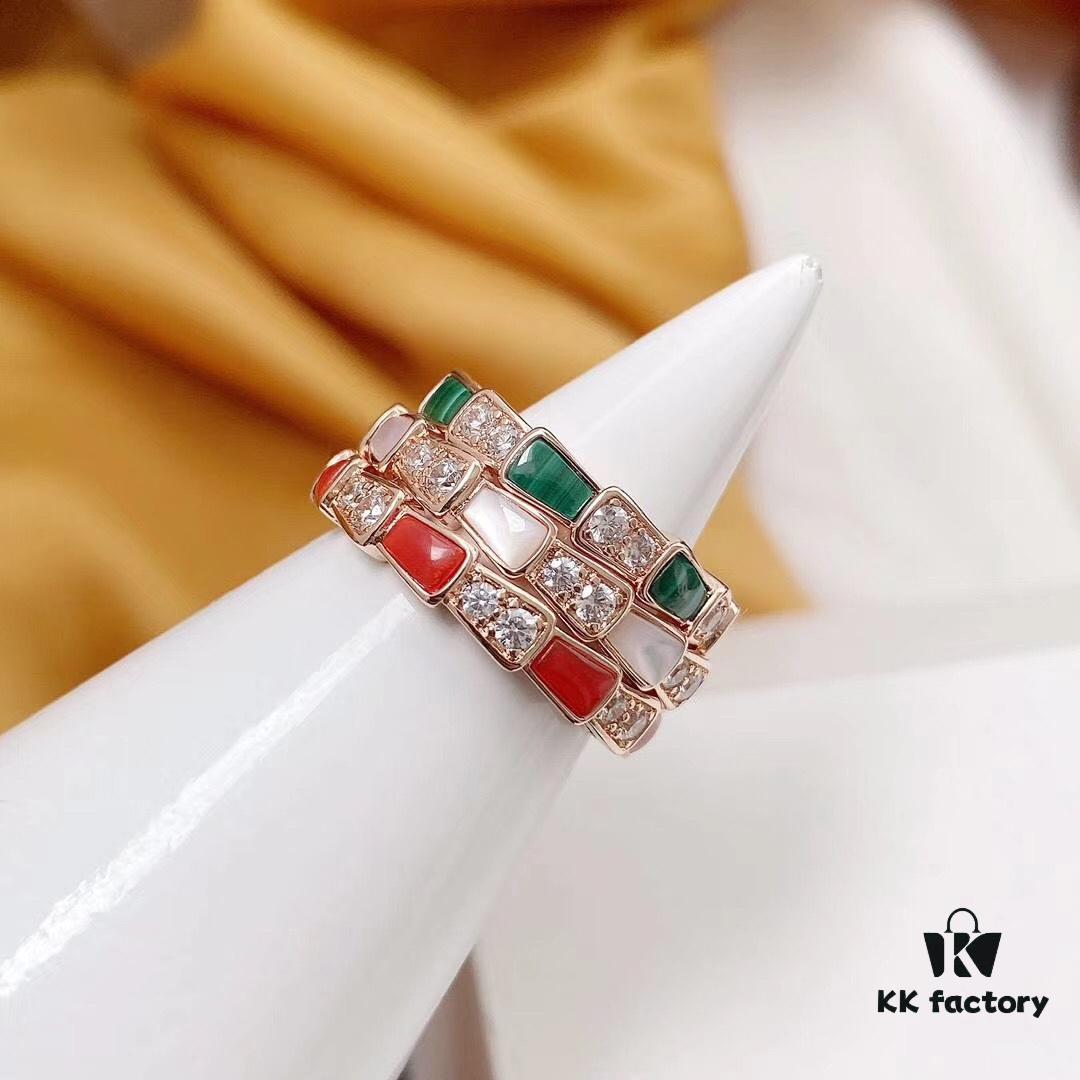 692fc45b99f2d84055c887f5 Narrow Version BVLGARI/Bulgari Serpenti Viper Series 18K Rose Gold Thin Ring
