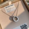 692fc46099f2d84055c88801 BVLGARI B.zero1 Black Ceramic Charity Pendant Necklace in 925 Sterling Silver Unisex Jewelry