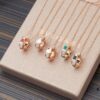 692fc46d99f2d84055c8881d High-End Version Bvlgari BV Snakebone Necklace 925 Sterling Silver Plated with 18K Rose Gold, Polished Gold Finish, Red Carnelian, Black Onyx, Malachite, Pearl Mother-of-Pearl, 5 Colors Available, Embedded with Imported Synthetic High-Carbon Diamonds and Natural Carnelian