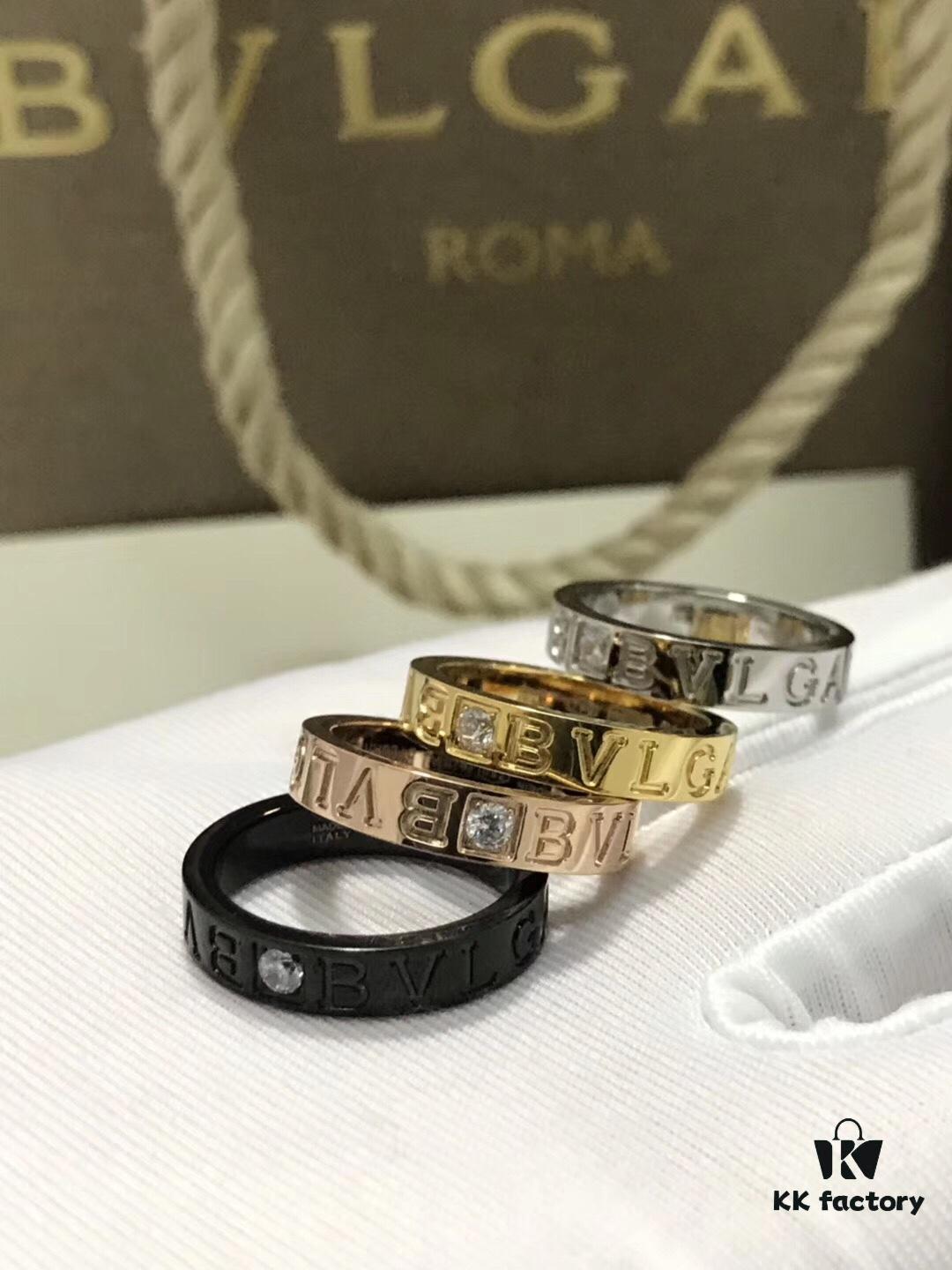 692fc47999f2d84055c88831 Bvlgari Couple's Single Diamond Pure Silver Ring