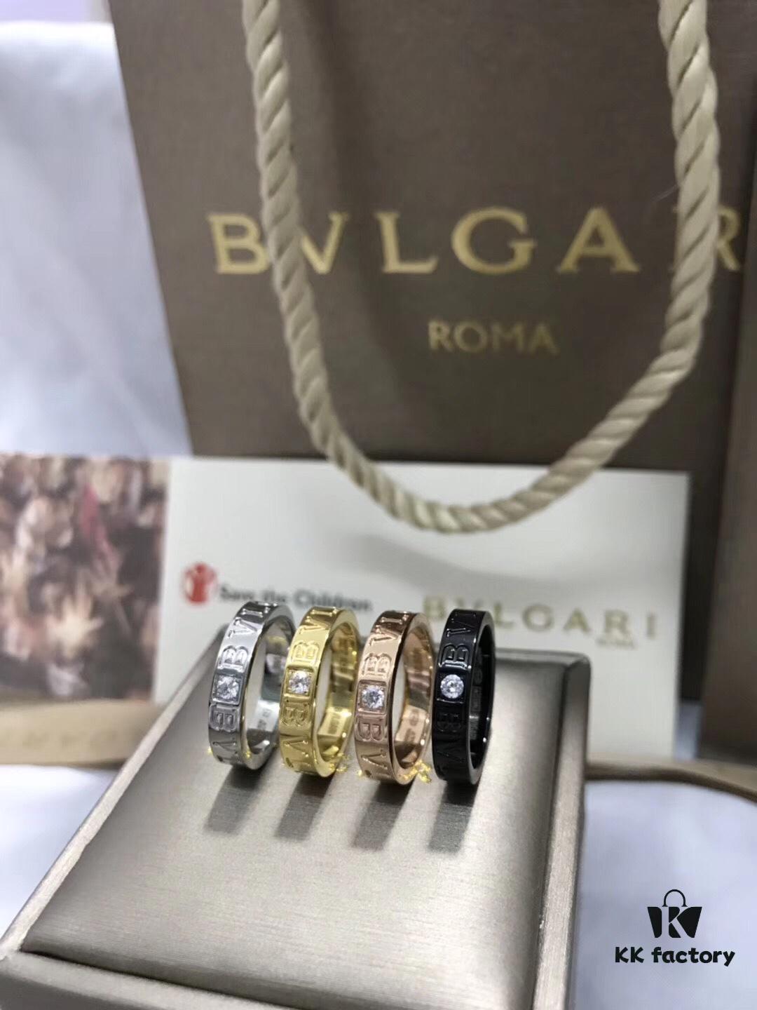 692fc47a99f2d84055c88832 Bvlgari Couple's Single Diamond Pure Silver Ring