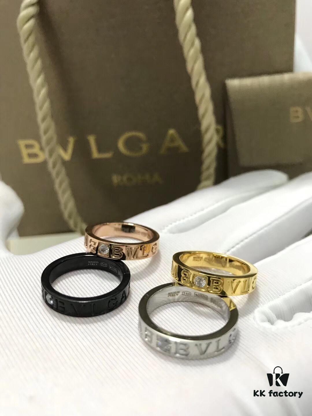 692fc47a99f2d84055c88833 Bvlgari Couple's Single Diamond Pure Silver Ring