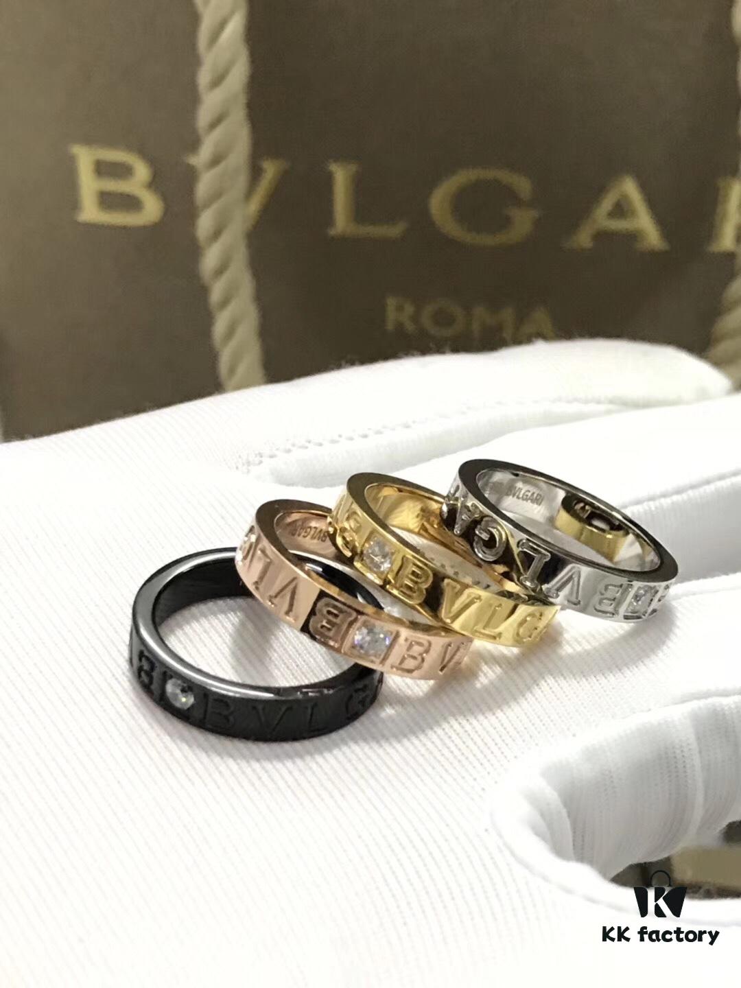 692fc47c99f2d84055c88836 Bvlgari Couple's Single Diamond Pure Silver Ring