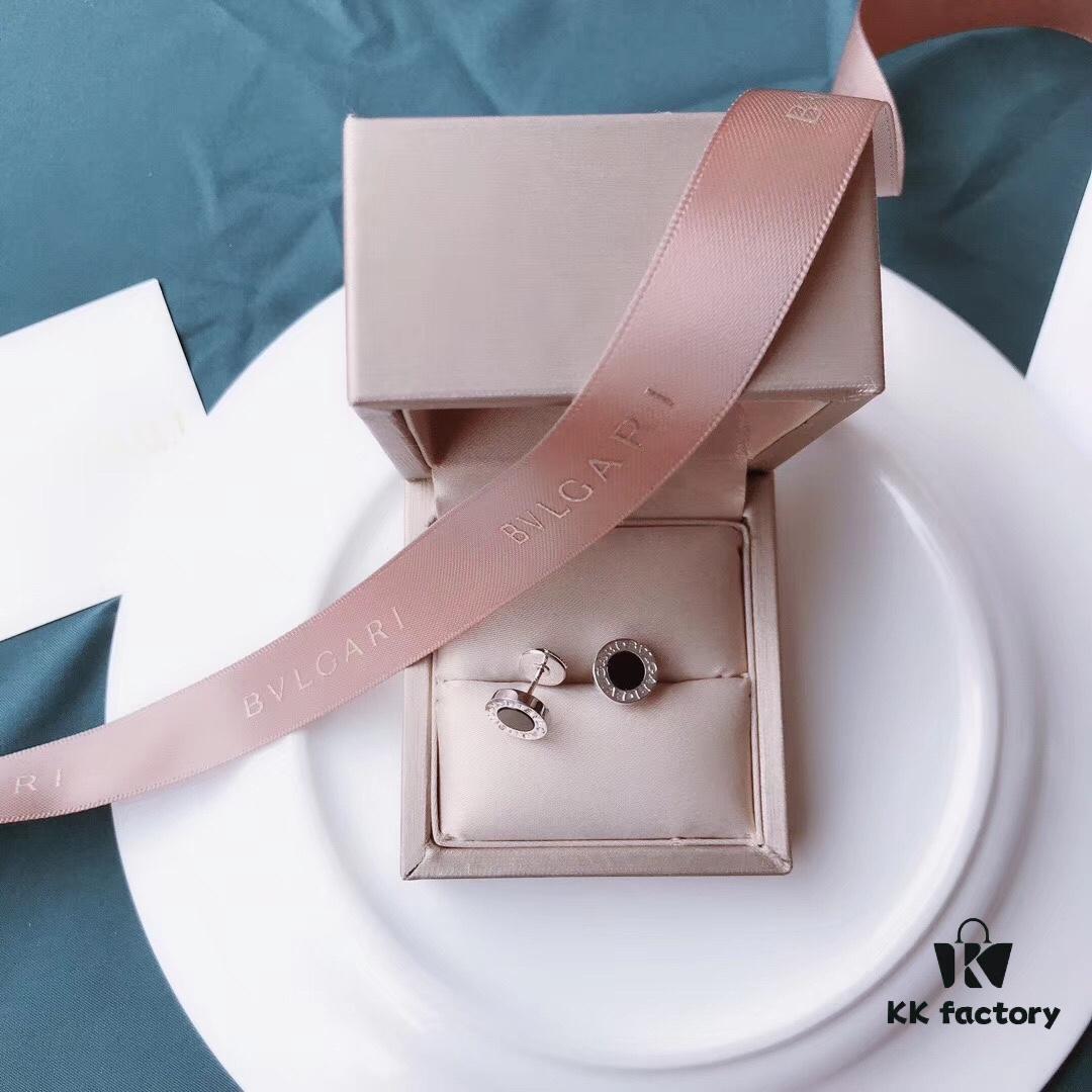 Bvlgari Flat Disc Stud Earrings