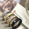 692fc47f99f2d84055c8883d Bvlgari Couple's Single Diamond Pure Silver Ring