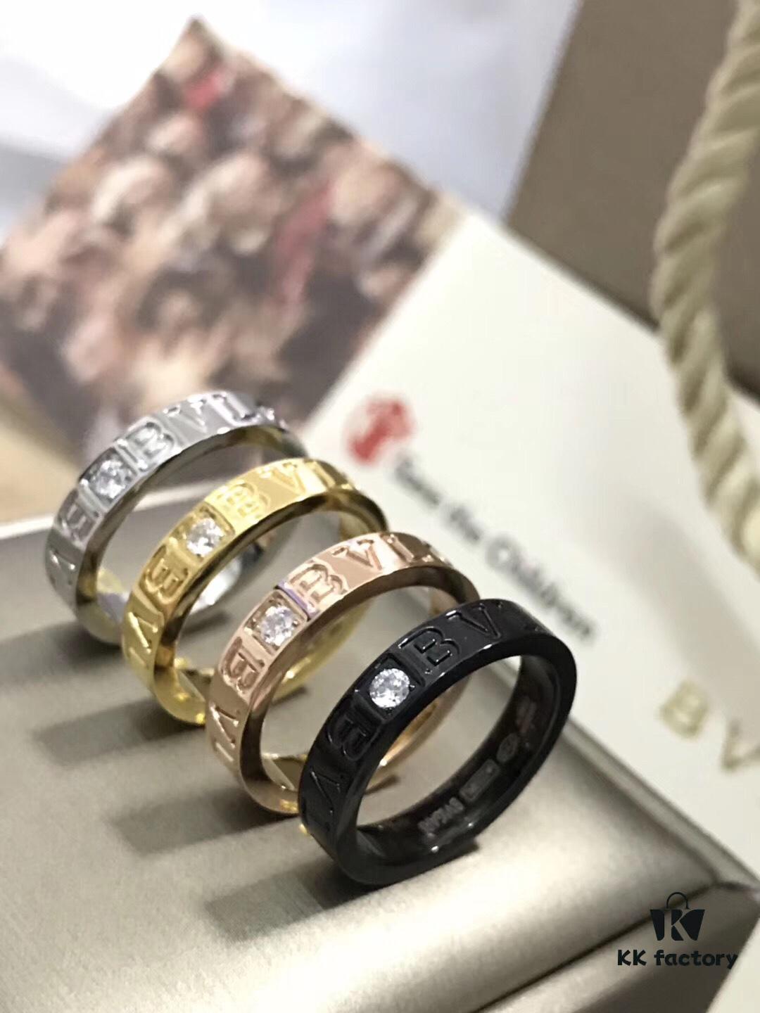 692fc47f99f2d84055c8883d Bvlgari Couple's Single Diamond Pure Silver Ring