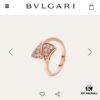 692fc49199f2d84055c8886f Bvlgari Diva Series Fully Diamond-Paved Double Skirt Opening Ring, Premium German Imported S925 Sterling Silver with 14K Gold Plating, Classic Fan Design, Available in Rose Gold and Platinum Finish