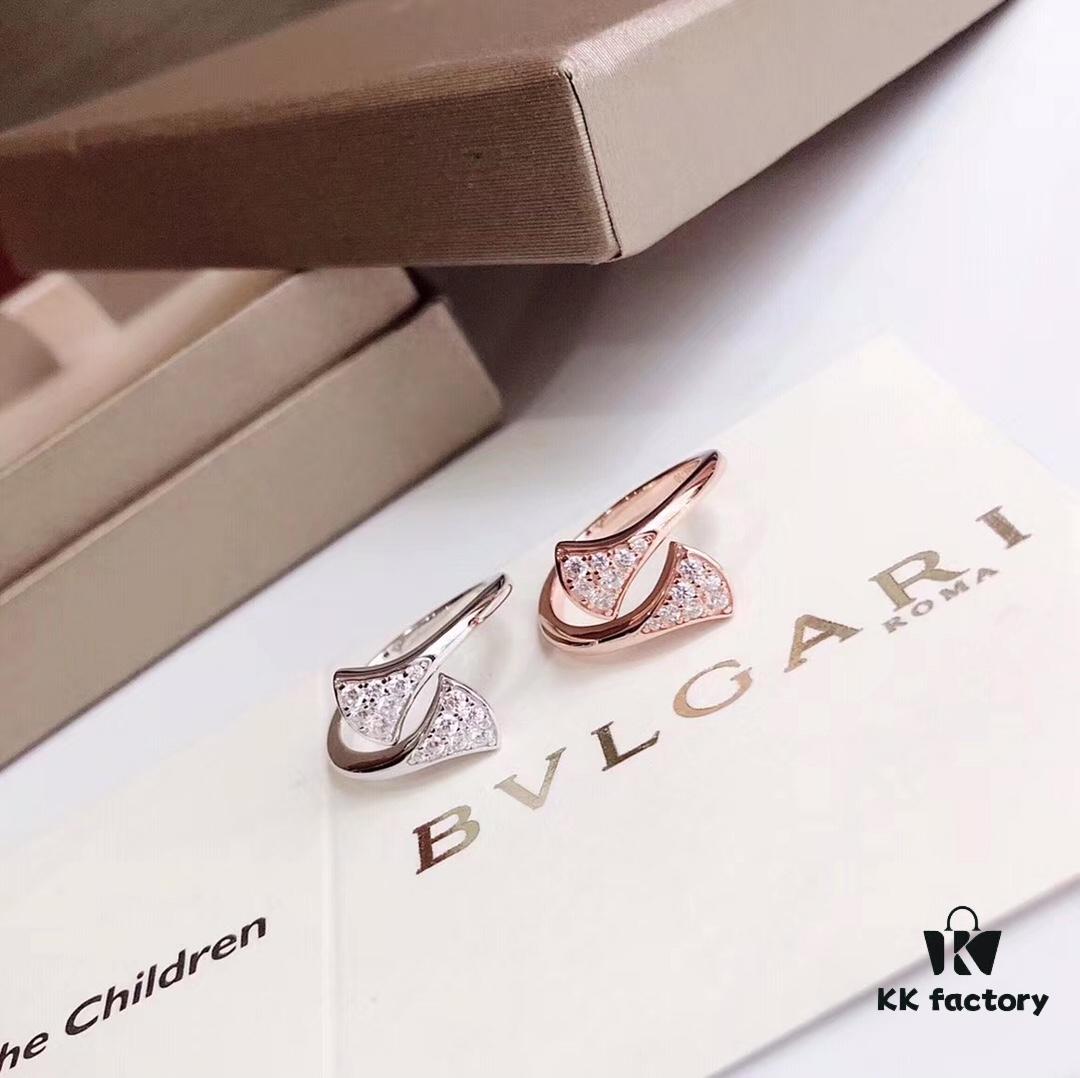 692fc49399f2d84055c88871 Bvlgari Diva Series Fully Diamond-Paved Double Skirt Opening Ring, Premium German Imported S925 Sterling Silver with 14K Gold Plating, Classic Fan Design, Available in Rose Gold and Platinum Finish