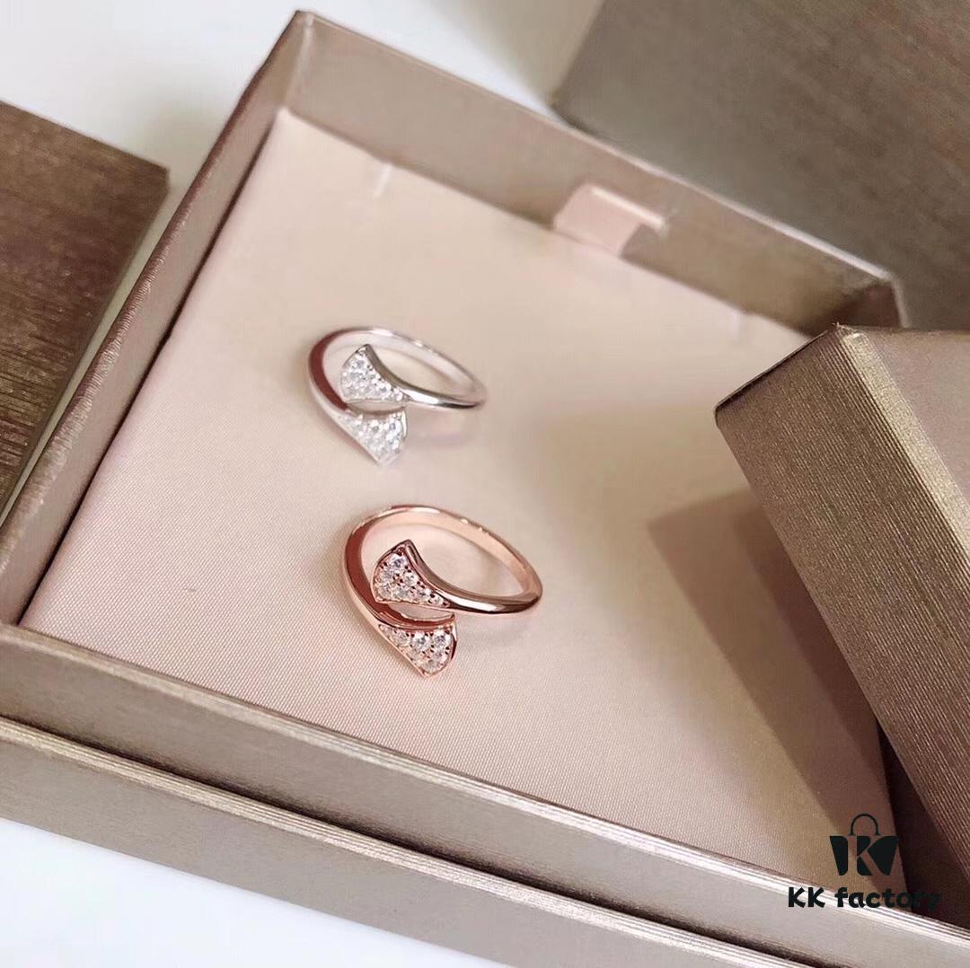 692fc49499f2d84055c88874 Bvlgari Diva Series Fully Diamond-Paved Double Skirt Opening Ring, Premium German Imported S925 Sterling Silver with 14K Gold Plating, Classic Fan Design, Available in Rose Gold and Platinum Finish