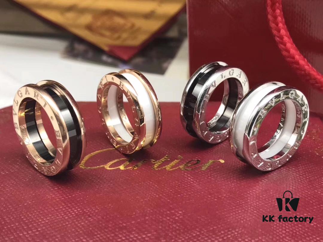 692fc49599f2d84055c88876 Bulgari BVLGARI Red Man Ring, CNC Precision High-End Version, 1:1 Craftsmanship, Available in White Gold and Rose Gold, 925 Sterling Silver, Black Ceramic Inlay, US Size 5-11