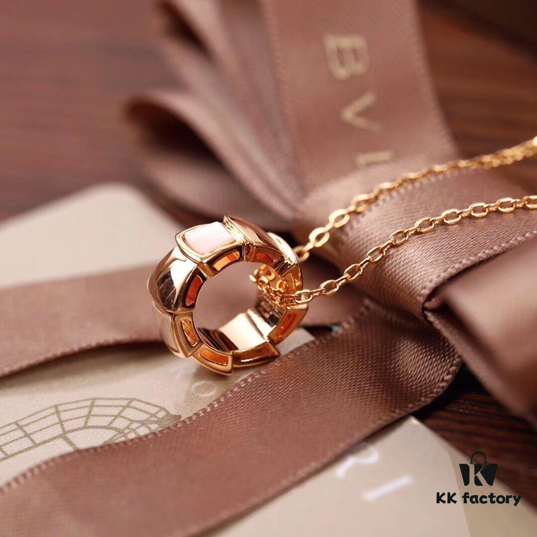 692fc4a299f2d84055c8888a Bvlgari Serpenti Series Snake Bone Necklace with Red Carnelian and Diamonds