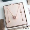 692fc4a499f2d84055c8888e Bulgari BVLGARI Spiral Diamond-Paved Spring Necklace in Rose Gold, White Gold, and Yellow Gold Tone with Electroplated K-Gold Layer