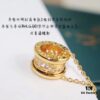 692fc4a599f2d84055c8888f Bulgari BVLGARI Spiral Diamond-Paved Spring Necklace in Rose Gold, White Gold, and Yellow Gold Tone with Electroplated K-Gold Layer