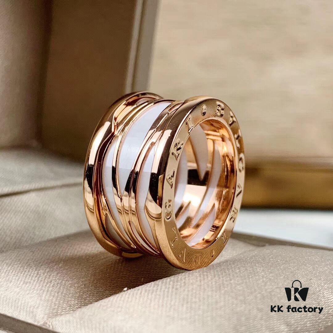 692fc4b099f2d84055c8889e BVLGARI B.ZERO1 Openwork Ceramic Ring