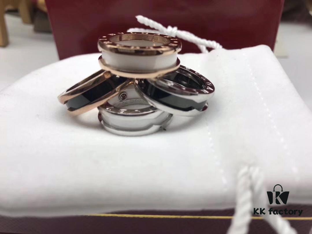 692fc4b199f2d84055c8889f Bulgari BVLGARI Red Man Ring, CNC Precision High-End Version, 1:1 Craftsmanship, Available in White Gold and Rose Gold, 925 Sterling Silver, Black Ceramic Inlay, US Size 5-11