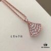 692fc4c199f2d84055c888c3 Bvlgari Bulgari Classic DIVA Series Skirt Full Diamond Fan-shaped Necklace