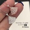 692fc4c399f2d84055c888c5 Bvlgari Bulgari Classic DIVA Series Skirt Full Diamond Fan-shaped Necklace