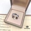 692fc4c899f2d84055c888ce Bvlgari Little Red Man Ring, 925 Sterling Silver with Black Ceramic Inlay, US Size 5-11