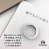692fc4c899f2d84055c888cf Bvlgari Little Red Man Ring, 925 Sterling Silver with Black Ceramic Inlay, US Size 5-11
