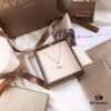 692fc4ca99f2d84055c888d3 S925 Silver Plated with K-Gold Bulgari Christmas Bestseller Bvlgari DIVAS DREAM Series Mother-of-Pearl Fan Pendant Necklace