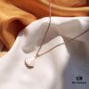 692fc4cb99f2d84055c888d5 S925 Silver Plated with K-Gold Bulgari Christmas Bestseller Bvlgari DIVAS DREAM Series Mother-of-Pearl Fan Pendant Necklace