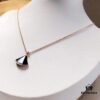 S925 Silver Plated with K-Gold [Bulgari Christmas Bestseller] Bvlgari Divas' Dream Series Mother-of-Pearl Fan Pendant Necklace