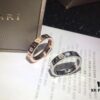 692fc4ce99f2d84055c888db BVLGARI Bulgari Classic Logo Single Diamond Ring with Imported High-Carbon Diamond, 18K Gold Plated Premium Alloy, Available in Rose Gold and White Gold