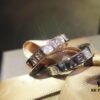 692fc4d199f2d84055c888e0 BVLGARI Bulgari Classic Logo Single Diamond Ring with Imported High-Carbon Diamond, 18K Gold Plated Premium Alloy, Available in Rose Gold and White Gold