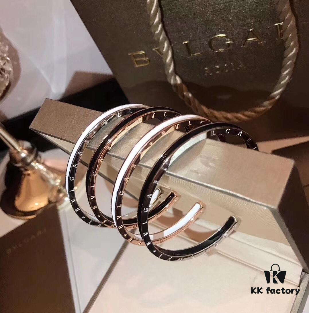 692fc4d499f2d84055c888e4 BVLGARI Classic C-Shaped Open Letter Bracelet, Luxury Elegant Design, High-End 925 Sterling Silver Electroplated Polished CNC Craft, Adjustable Unisex Bangle in Black and White, Hypoallergenic and Fade-Resistant