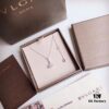692fc4d999f2d84055c888ed Bvlgari Bulgari Diva Series High-End Custom Necklace, Imported 925 Sterling Silver with 18K Gold and Diamond-Paved Fan-Shaped Pendant, Platinum and Rose Gold Options