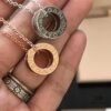 692fc4e899f2d84055c88900 Bvlgari Classic Diamond-Paved Spring Necklace in Rose Gold and White Gold