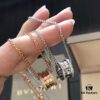 692fc4e999f2d84055c88901 Bvlgari Classic Diamond-Paved Spring Necklace in Rose Gold and White Gold