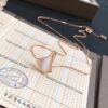 Bvlgari Divas' Dream Mother-of-Pearl Fan Pendant Necklace, Exquisitely Crafted with Natural Mother-of-Pearl Inlay, Radiant and Elegant, Color Shifts with Light, Showcasing the Unique Luster of Pearls, 45cm Adjustable Chain