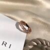 692fc4fa99f2d84055c88910 Bvlgari Serpenti Viper Series Mother-of-Pearl Snake Bone Ring in S925 Silver with 18K Gold Plating, Embellished with 12 Diamonds and 6 White Shell Inlays