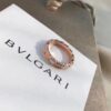 692fc4fa99f2d84055c88911 Bvlgari Serpenti Viper Series Mother-of-Pearl Snake Bone Ring in S925 Silver with 18K Gold Plating, Embellished with 12 Diamonds and 6 White Shell Inlays