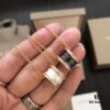 BVLGARI B.zero Design Legend Series Diamond-Set Black Ceramic Rose Gold Necklace