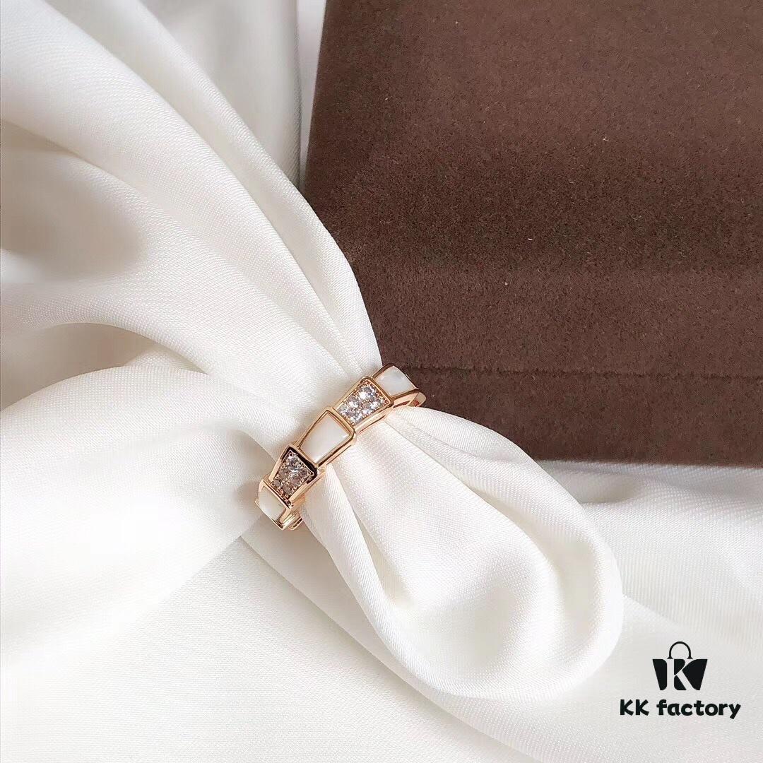 692fc53999f2d84055c88969 Bvlgari Serpenti Series White Mother-of-Pearl Snake Ring Minimalist Understated Luxury Meaningful Wedding Band Series Premium S925 Sterling Silver with Thick Gold Plating