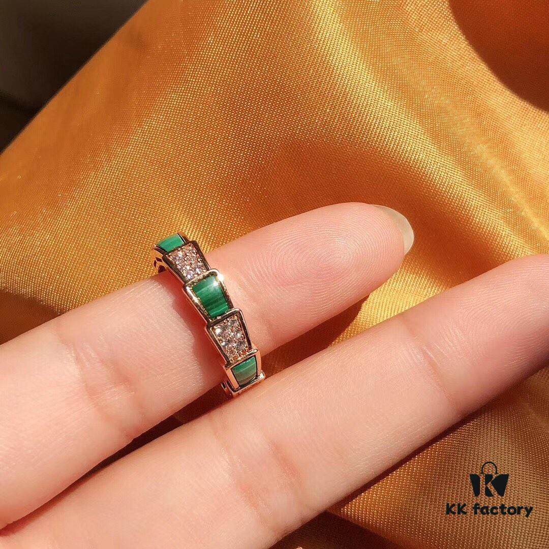 692fc53a99f2d84055c8896b Bvlgari Serpenti Series Turquoise Snake Ring Minimalist Understated Luxury Meaningful Wedding Band Series Premium S925 Sterling Silver with Thick Gold Plating