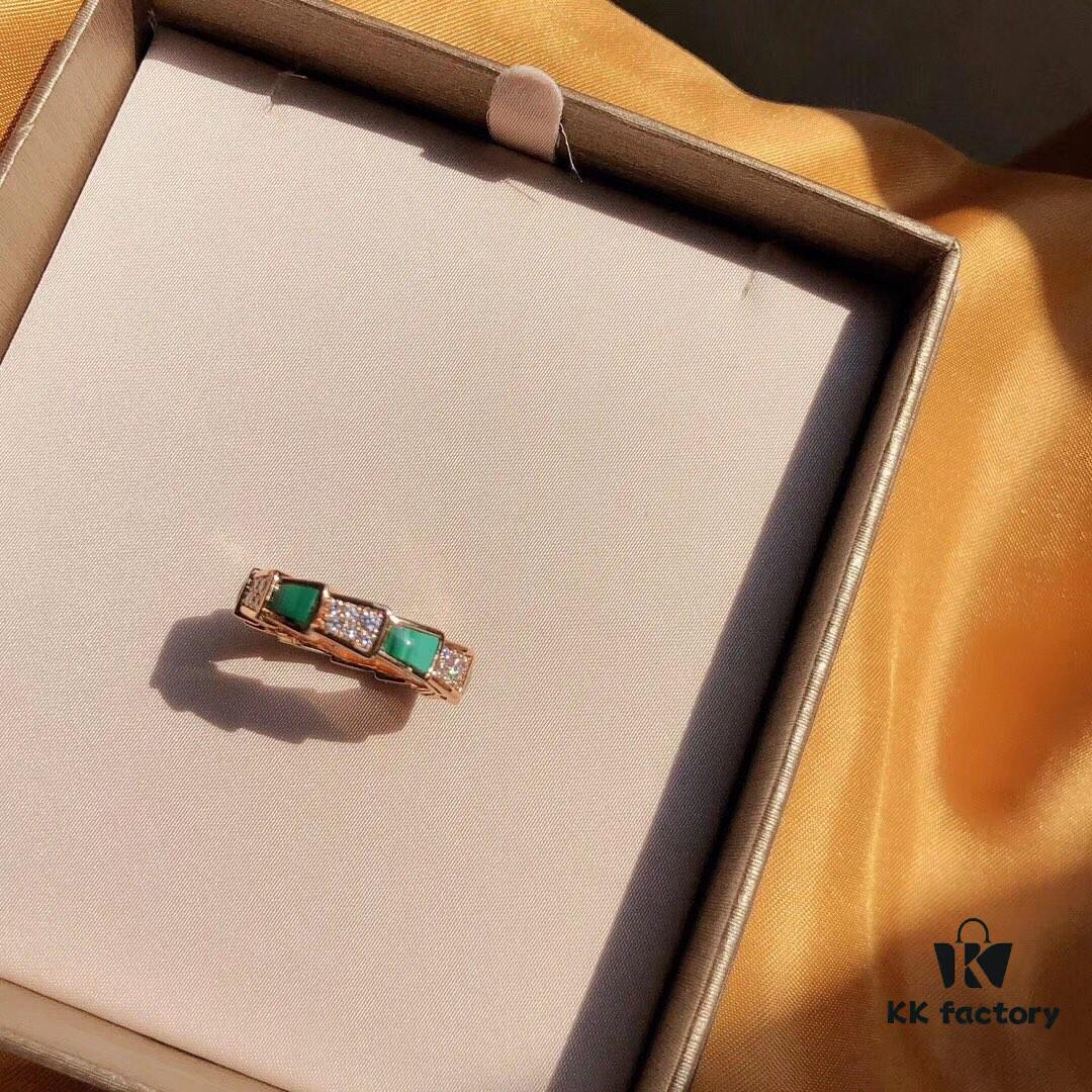 692fc53f99f2d84055c8897b Bvlgari Serpenti Series Turquoise Snake Ring Minimalist Understated Luxury Meaningful Wedding Band Series Premium S925 Sterling Silver with Thick Gold Plating