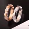 692fc54199f2d84055c88982 Bvlgari Latest Serpenti Viper Ring, Half Diamond Version, Triangle-Like Design Inspired by Snake's Head Resembling Sharp Little Fangs, Seamless Links Conforming to Knuckle Contours, Delicately Set with Diamonds, Alternating Light and Shadow Enhancing Brilliant Luster, Perfectly Expressing the Wearer's Purity and Uniqueness