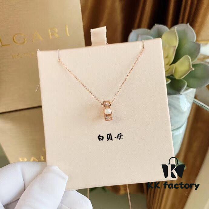 692fc54c99f2d84055c88998 Bvlgari Serpenti Series Snake Bone Necklace with Mother-of-Pearl and Diamonds