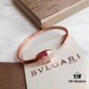 692fc54f99f2d84055c8899e Bvlgari Serpenti Series Ruby Eyes Snake Bracelet, Top-Tier Version, Superb Craftsmanship, Premium German Imported S925 Sterling Silver with 18K Rose Gold Plating