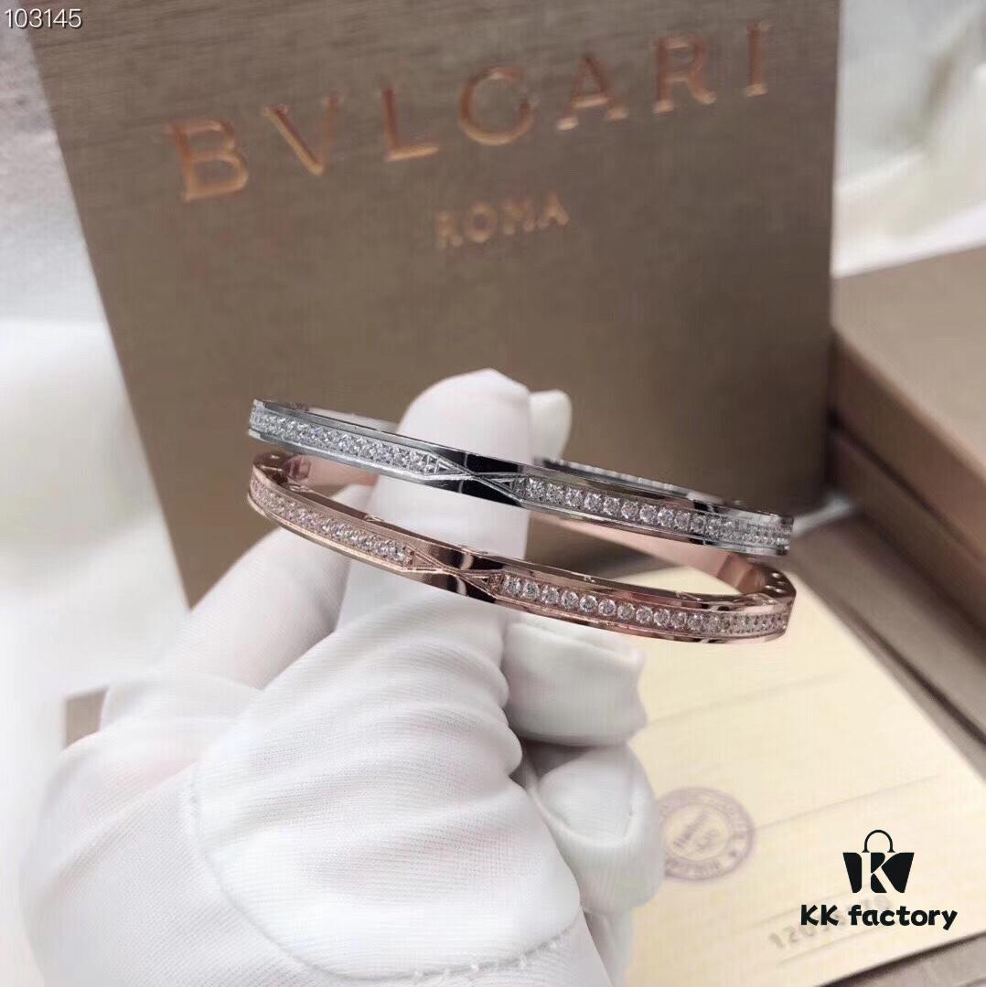 692fc55399f2d84055c889a8 Exclusive Bulgari Full Diamond Micro-Pavé Bracelet - Custom Crafted 925 Sterling Silver with High-Carbon Diamonds, Platinum and Rose Gold Plating, Cabinet Version 1:1