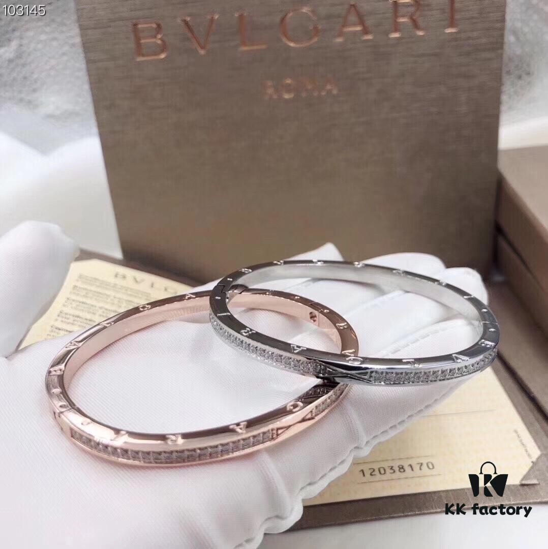 692fc55599f2d84055c889a9 Exclusive Bulgari Full Diamond Micro-Pavé Bracelet - Custom Crafted 925 Sterling Silver with High-Carbon Diamonds, Platinum and Rose Gold Plating, Cabinet Version 1:1