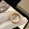 692fc55899f2d84055c889b1 BVLGARI Bulgari Classic Letter Full Diamond Ring, Highest Quality Version, Cabinet Custom-Made 1:1, Available in Rose Gold and White Gold