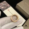 692fc55899f2d84055c889b3 BVLGARI Bulgari Classic Letter Full Diamond Ring, Highest Quality Version, Cabinet Custom-Made 1:1, Available in Rose Gold and White Gold