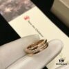 692fc55999f2d84055c889b4 BVLGARI Bulgari Classic Letter Full Diamond Ring, Highest Quality Version, Cabinet Custom-Made 1:1, Available in Rose Gold and White Gold