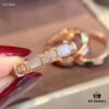 692fc55f99f2d84055c889bc Luxury Level Three-Color Natural Shell Agate Ring BVLGARI Serpenti Design 925 Sterling Silver Thick Gold Plated Diamond-Cut Elegant Women's Ring